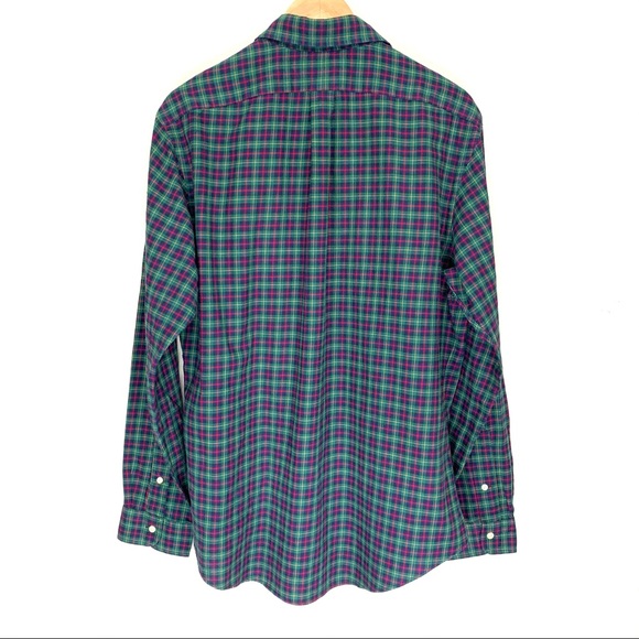 Ralph Lauren Green Plaid Button Down Shirt Size L - Picture 2 of 5